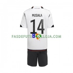 Camisola 1º Equipamento Seleção Alemã Musiala 14 World Cup 2022 Manga Curta ,Criança