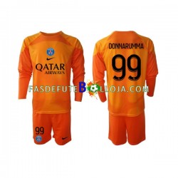 Camisola Guarda-redes 2º Equipamento Paris Saint-Germain Donnarumma 99 2022-2023 Manga Comprida ,Criança