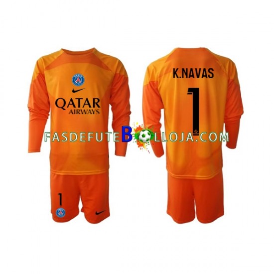 Camisola Guarda-redes 2º Equipamento Paris Saint-Germain Keylor Navas 1 2022-2023 Manga Comprida ,Criança Camisola Guarda-redes 2º Equipamento Paris Saint-Germain Keylor Navas 1 2022-2023 Manga Comprida ,Criança