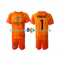 Camisola Guarda-redes 2º Equipamento Paris Saint-Germain Keylor Navas 1 2022-2023 Manga Curta ,Criança