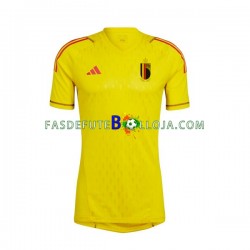 Camisola Guarda-redes 2º Equipamento Seleção Belga World Cup 2022 Manga Curta ,Homem