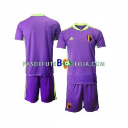 Camisola Guarda-redes 2º Equipamento Seleção Belga Courtois 1 2021-2022 Manga Curta ,Criança