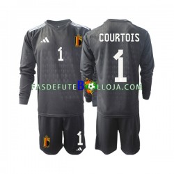 Camisola Guarda-redes 2º Equipamento Seleção Belga Courtois 1 2022 Manga Comprida ,Criança