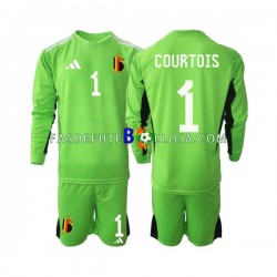 Camisola Guarda-redes 1º Equipamento Seleção Belga Courtois 1 2021-2022 Manga Comprida ,Criança