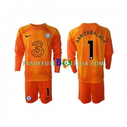 Camisola Guarda-redes 1º Equipamento Chelsea Kepa Arrizabalaga 1 2022-2023 Manga Comprida ,Criança
