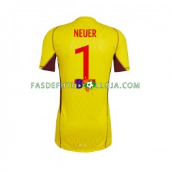 Camisola Guarda-redes 2º Equipamento Seleção Alemã Manuel Neuer 1 World Cup 2022 Manga Curta ,Homem