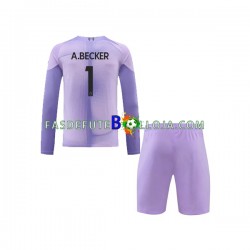 Camisola Guarda-redes 1º Equipamento Liverpool A.Becker 1 2022-2023 Manga Comprida ,Criança