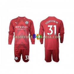 Camisola Guarda-redes 1º Equipamento Manchester City Ederson M 31 2022-2023 Manga Comprida ,Criança