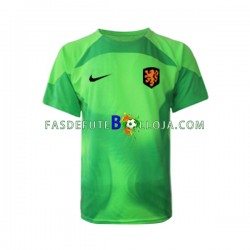Camisola Guarda-redes 2º Equipamento Seleção Neerlandesa World Cup 2022 Manga Curta ,Homem