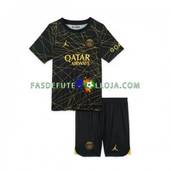 Camisola 4º Equipamento Paris Saint-Germain 2022-2023 Manga Curta ,Criança