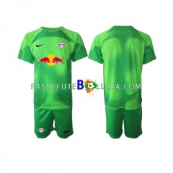 Camisola Guarda-redes 2º Equipamento RB Leipzig 2022-2023 Manga Curta ,Criança