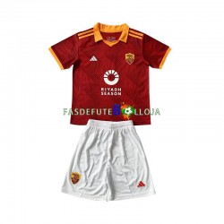 Camisola 4º Equipamento AS Roma 2023-2024 Manga Curta ,Criança