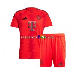 Camisola 1º Equipamento Bayern de Munique 2024-2025 Manga Curta ,Criança