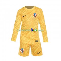 Camisola Guarda-redes 1º Equipamento Seleção Croata Euro 2024 Manga Comprida ,Criança