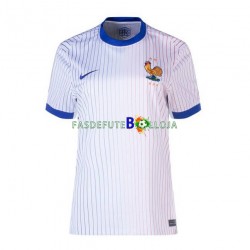 Camisola 2º Equipamento Seleção Francesa Euro 2024 Manga Curta ,Feminina