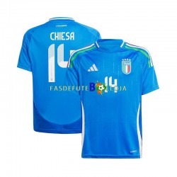 Camisola 1º Equipamento Seleção Italiana Chiesa 14 Euro 2024 Manga Curta ,Homem