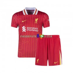 Camisola 1º Equipamento Liverpool 2024-2025 Manga Curta ,Criança