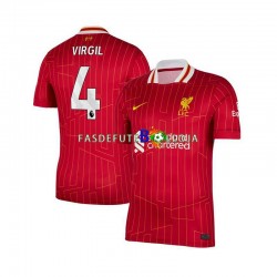 Camisola 1º Equipamento Liverpool Virgil van Dijk 4 2024-2025 Manga Curta ,Homem