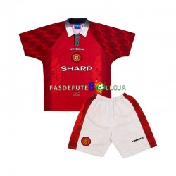 Camisola 1º Equipamento Manchester United 1996 Manga Curta Retro ,Criança