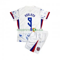 Camisola 2º Equipamento Seleção Norueguesa Erling Haaland 9 2024 Manga Curta ,Criança