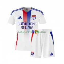 Camisola 1º Equipamento Olympique Lyonnais 2024-2025 Manga Curta ,Criança