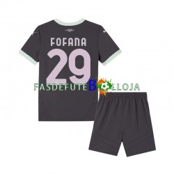 Camisola 3º Equipamento AC Milan Fofana 29 2024-2025 Manga Curta ,Criança