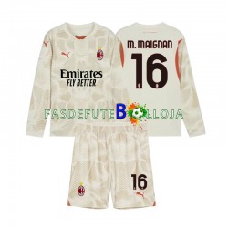 Camisola Guarda-redes 3º Equipamento AC Milan Mike Maignan 16 2024-2025 Manga Comprida ,Criança