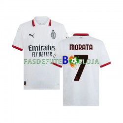 Camisola 2º Equipamento AC Milan Morata 7 2024-2025 Manga Curta ,Homem