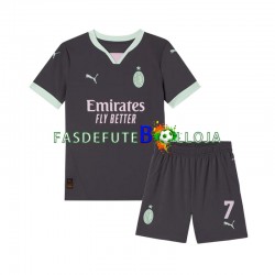Camisola 3º Equipamento AC Milan Morata 7 2024-2025 Manga Curta ,Criança