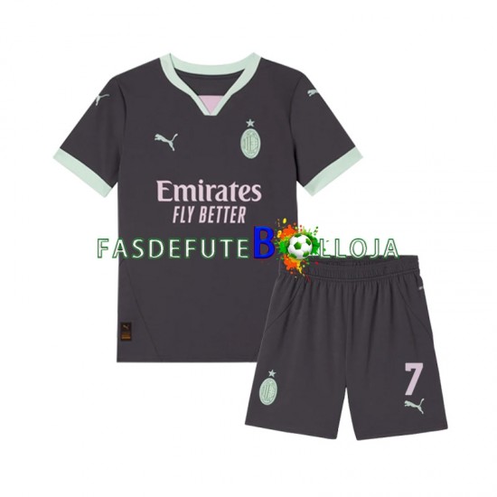 Camisola 3º Equipamento AC Milan Morata 7 2024-2025 Manga Curta ,Criança