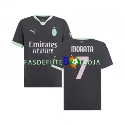 Camisola 3º Equipamento AC Milan Morata 7 2024-2025 Manga Curta ,Homem