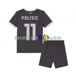 Camisola 3º Equipamento AC Milan Pulisic 11 2024-2025 Manga Curta ,Criança