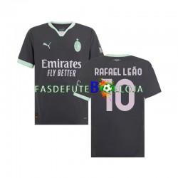 Camisola 3º Equipamento AC Milan Rafael Leao 10 2024-2025 Manga Curta ,Homem