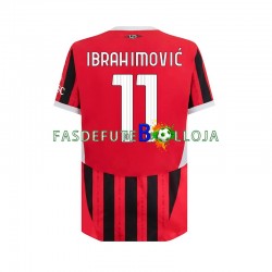 Camisola 1º Equipamento AC Milan ibrahimovic 11 2024-2025 Manga Curta ,Homem