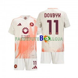 Camisola 2º Equipamento AS Roma Artem Dovbyk 11 2024-2025 Manga Curta ,Criança