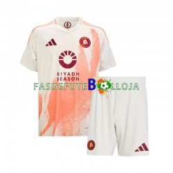Camisola 2º Equipamento AS Roma 2024-2025 Manga Curta ,Criança