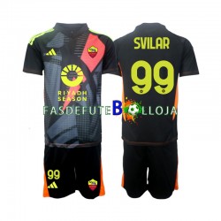 Camisola Guarda-redes 1º Equipamento AS Roma Mile Svilar 99 2024-2025 Manga Curta ,Criança