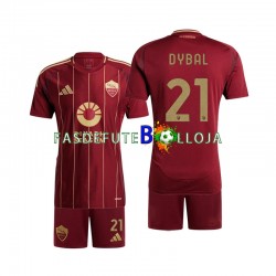 Camisola 1º Equipamento AS Roma Paulo Dybala 21 2024-2025 Manga Curta ,Criança