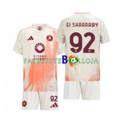 Camisola 2º Equipamento AS Roma Stephan El Shaarawy 92 2024-2025 Manga Curta ,Criança
