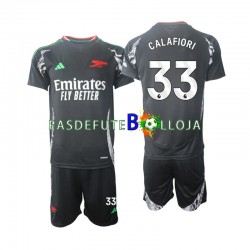 Camisola 2º Equipamento Arsenal Calafiori 33 2024-2025 Manga Curta ,Criança