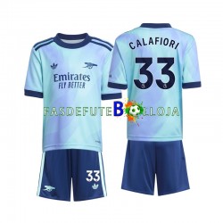 Camisola 3º Equipamento Arsenal Calafiori 33 2024-2025 Manga Curta ,Criança