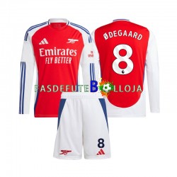 Camisola 1º Equipamento Arsenal Martin Odegaard 8 2024-2025 Manga Comprida ,Criança