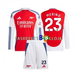 Camisola 1º Equipamento Arsenal Mikel Merino 23 2024-2025 Manga Comprida ,Criança