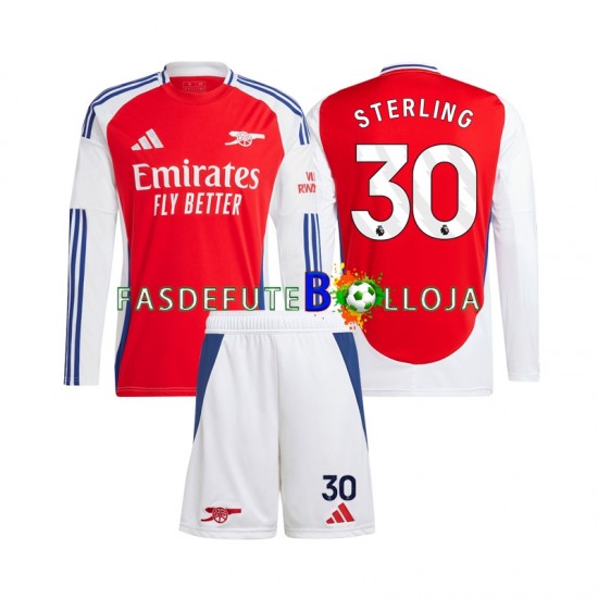 Camisola 1º Equipamento Arsenal Raheem Sterling 30 2024-2025 Manga Comprida ,Criança Camisola 1º Equipamento Arsenal Raheem Sterling 30 2024-2025 Manga Comprida ,Criança