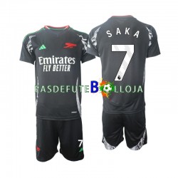 Camisola 2º Equipamento Arsenal Saka 7 2024-2025 Manga Curta ,Criança