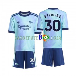 Camisola 3º Equipamento Arsenal Sterling 30 2024-2025 Manga Curta ,Criança