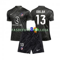 Camisola Guarda-redes 1º Equipamento Atlético Madrid Jan Oblak 13 2024-2025 Manga Curta ,Criança