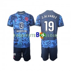Camisola 3º Equipamento Atlético Madrid J.Alvarez 19 2024-2025 Manga Curta ,Criança Camisola 3º Equipamento Atlético Madrid J.Alvarez 19 2024-2025 Manga Curta ,Criança