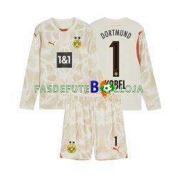 Camisola Guarda-redes 1º Equipamento Borussia Dortmund Gregor Kobel 1 2024-2025 Manga Comprida ,Criança
