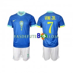 Camisola 2º Equipamento Seleção Brasileira VINI JR 7 2024 Manga Curta ,Criança